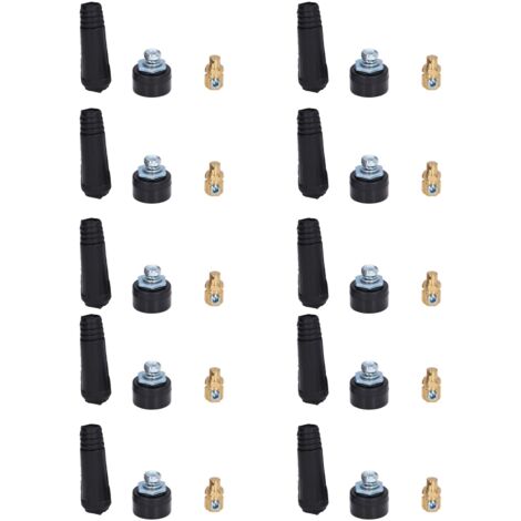 10 Pièces Connecteur Rapide Panneau Soudure TIG Douille Prise Câble 10-25 Style UE (1/5)