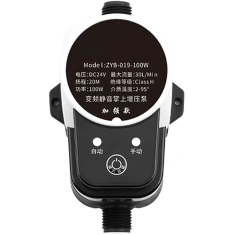 Pompe de surpression solaire 24V DC, automatique et silencieuse, pour maison avec prise US, débit puissant 1Mpa, étanche et compacte.