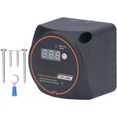 Relais Isolateur Double Batterie 12V 140A Étanche avec Affichage Numérique pour Voiture Bateau (1/5)