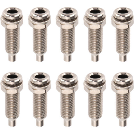 10 pièces Bornes de Panneau 4mm en Laiton Nickelé avec Écrous M6 pour Équipements Électroniques Industriels (1/5)