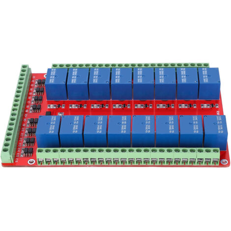 Module Relais 16 Canaux Isolé Interface Carte Déclenchement Haut/Bas Niveau (DC 24V) (1/5)