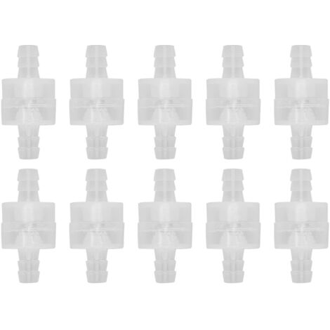 10 Pièces Clapet Anti-Retour 1 Sens Transparent Arrêt d'Eau avec Ressort pour Industrie Chimique 8mm (1/5)