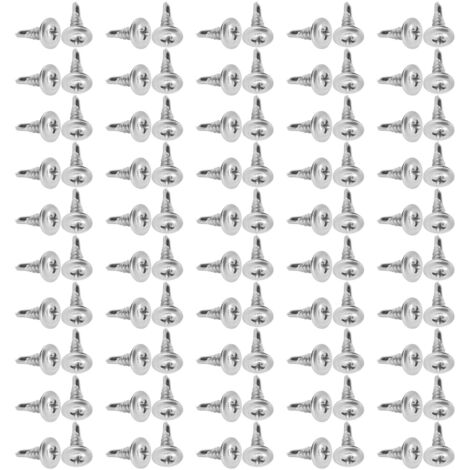 Vis à métal autotaraudeuse inoxydable 410 tête fraisée à rondelle large 4.8x16mm pour machines industrielles - Lot de 100 pièces (1/5)
