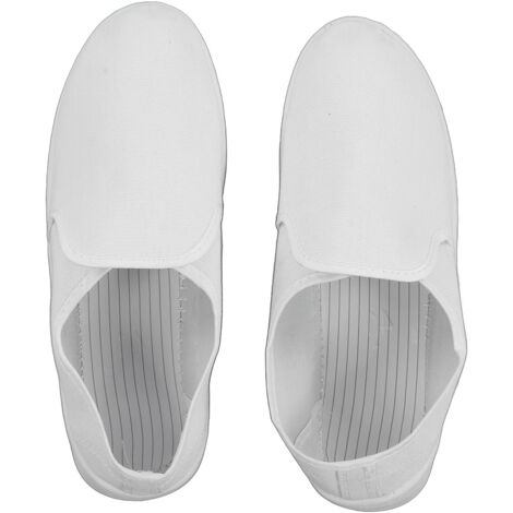 Chaussures Antistatiques PVC Toile Blanche 37 pour Ateliers sans Poussière Électronique Confort Sécurité (1/5)