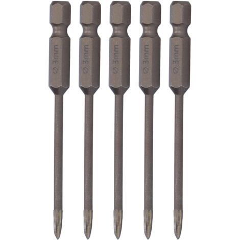 5 Pièces Foret à Percer Croisé 1/4" Tige Hexagonale pour Carrelage, Verre, Céramique, Béton - Outil en Alliage Dur 3mm (1/5)
