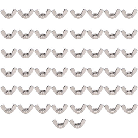 50 pièces assortiment d'écrous à ailettes en acier inoxydable 304, pièces de quincaillerie DIN 315, taille M8