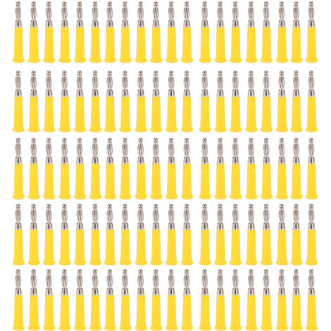 100 Pièces Connecteur Banane 4mm Type Soudure Kit Accessoire pour Équipement Machine J.10010 Jaune (1/5)