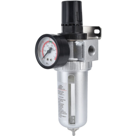 Kit Filtre Régulateur d'Air Comprimé avec Manomètre et Séparateur d'Eau pour Compresseur SFR300 (1/5)
