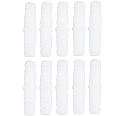 10 Pièces Raccord Droit en Plastique pour Tuyau, Jonction d'Égalité à Embouts Barbelés 9-9mm, Adaptateur de Raccordement (1/5)