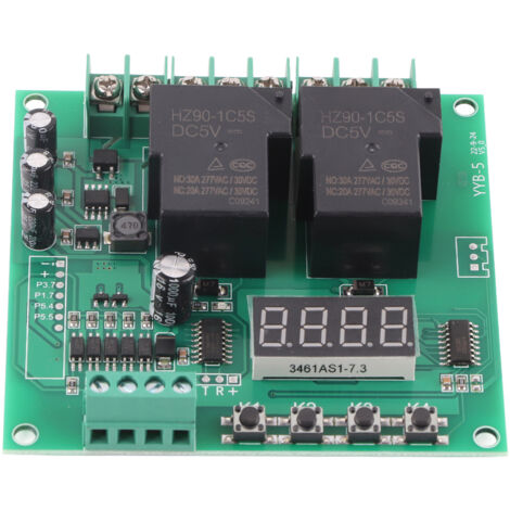 YYB‑5 Module de Commande Moteur 12V/24V avec Relais Double et Temporisation Cycle Avant/Arrière (1/5)