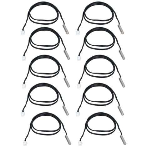 10 Capteurs de Température NTC 10K B3435, Sonde Cylindrique 5x25mm, Câble 500mm pour Thermomètre (1/5)