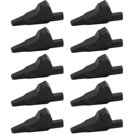 10 Pièces J.60032 Pinces de Test Banane Entièrement Fermées avec Prise 4mm pour Instruments Électroniques Noires (1/5)