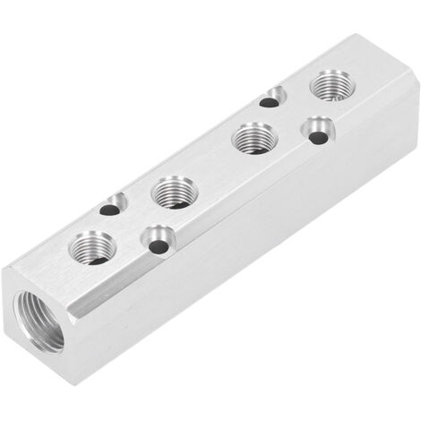 Bloc de distribution d'air pneumatique, collecteur G1/2 entrée G1/4 sortie, diviseur 30x30mm SY30‑02‑4F (1/5)