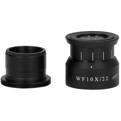 Oculaire microscope WF10X/22mm grand angle, point oculaire haut, interface 30mm pour laboratoire (1/5)