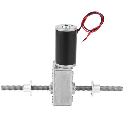 Moteur à vis sans fin M8 double arbre filetage à droite avec bride, rapport de réduction 30 (1/5)
