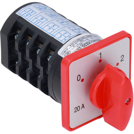 Interrupteur rotatif 4 bornes 3 positions AC380V 20A pour commande de sélection (1/5)