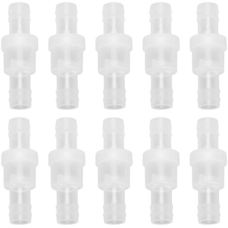 10 Pièces Clapet Anti-Retour 1 Sens Transparent pour Tuyau Industrie Chimique 12mm/0.5in avec Ressort (1/5)