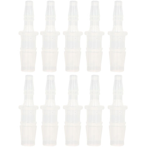 10 Pièces Raccords Réducteurs Barbelés PP pour Pompe à Air Aquarium, Adaptateur Tuyau Silicone 4.8-7.9mm (1/5)