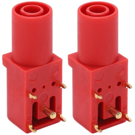 2 pièces Douilles Banane Soudées 4mm PCB, Excellente Conductivité pour Tests de Tension et Multimètres (1/5)