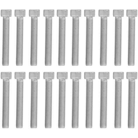 20 Vis à tête cylindrique hexagonale creuse A2-70 Inoxydable M12 x 65 mm - Filetage gros pas - Lot de 20 pièces (1/5)