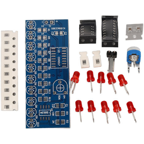 Kit DIY Électronique avec Module LED Lumière Flottante NE555 CD4017 pour Circuit (1/5)