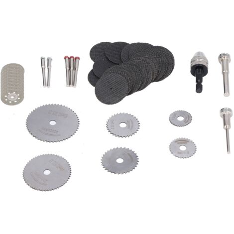 60 pièces disques de coupe pour scie circulaire, lames de meulage pour bois, plastique et verre (1/5)