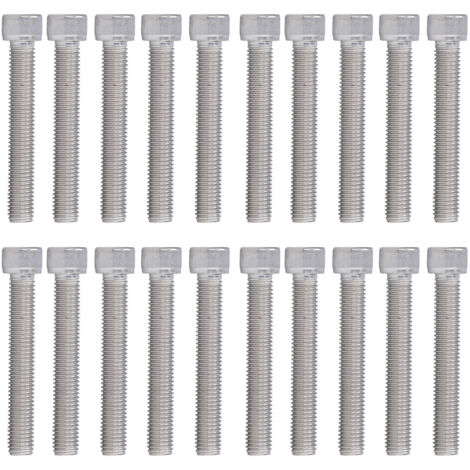 20 Vis à tête hexagonale creuse A2-70 Inoxydable M12x1.75 x 75mm - Lot de 20 pièces (1/5)