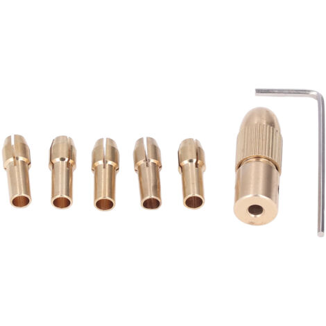 Mandrin de perçage 4 mors en laiton pour mini perceuses électriques et meuleuses, lot de 7 pièces (1/5)
