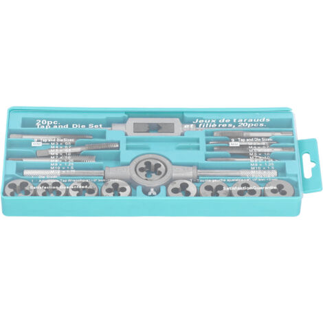 Jeu de Tarauds et Filières Métriques, Traitement Thermique CNC de Précision, Dureté Élevée 60HRC pour Filetages Métriques