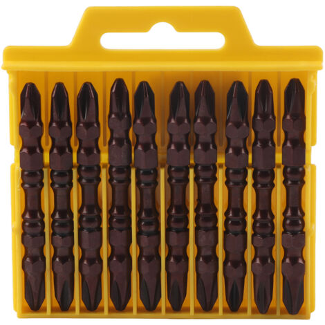 10 Pièces Embouts de Tournevis Double Extrémité Magnétique Hexagonal en Métal pour Outils (1/5)