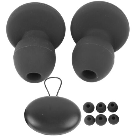 Bouchons d'Oreilles Silicone Réutilisables Anti-Bruit pour Dormir et Travailler avec Boîtier de Rangement (1/5)