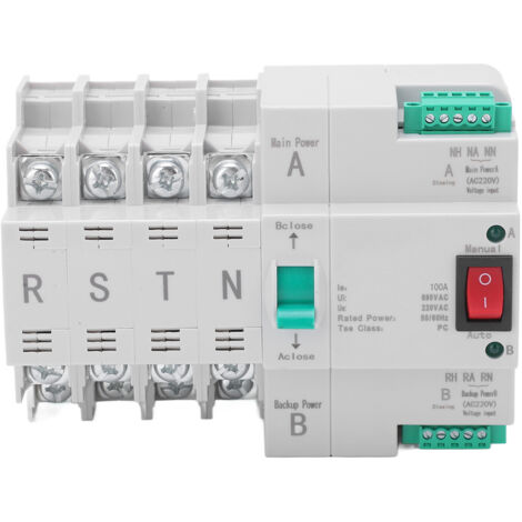 Interrupteur de Transfert Automatique Double Alimentation 4P Type Rail Din pour Boîtier de Distribution PZ30 63A 220V AC (1/5)