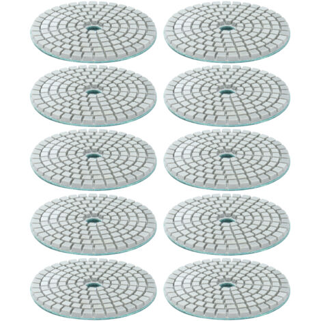 10 disques de polissage diamantés humides 3 pouces pour granit et marbre, grain 2000, lot de 10 pièces, accessoires pour polisseuse. (1/5)