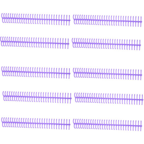 10 Pièces Spirale de Reliure 130 Feuilles Capacité Peigne 30 Trous 16mm Diamètre Ensemble Violet (1/5)