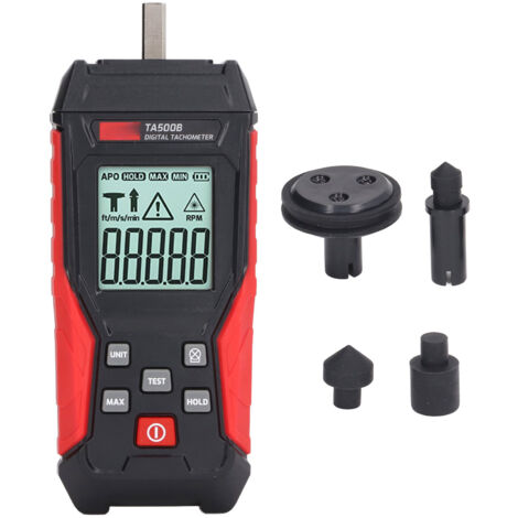 Tachomètre Numérique de Contact avec Mesure en Temps Réel et Valeurs Max/Min, Portée 50‑500mm (1/5)
