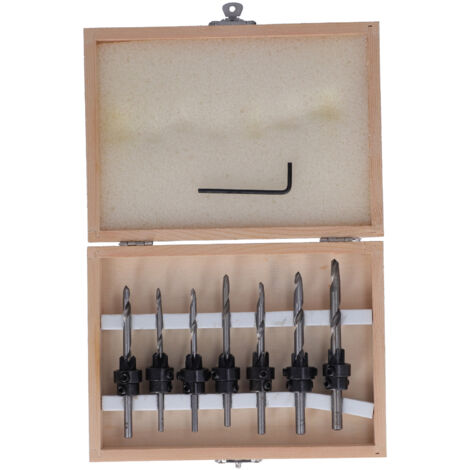 Mèche à fraiser HSS pour perçage du bois, accessoires de perceuse à colonne avec clé hexagonale (1/5)