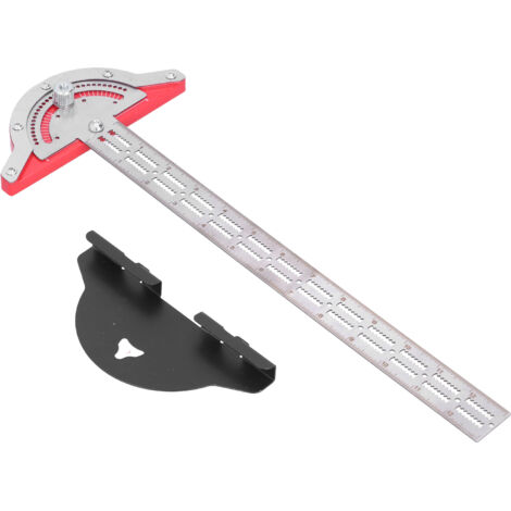 Règle d'angle ajustable 0-70° en T pour menuisier, haute précision en acier inoxydable avec denture, outil de mesure (38 cm) (1/5)