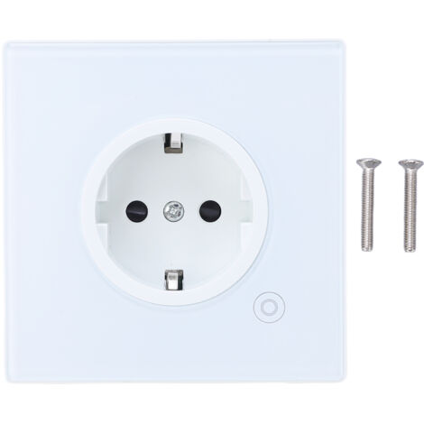 Prise Intelligente 16A 1 Volet Blanche avec Minuterie et Plug EU, 95‑245V, Compatible ZigBee (Modèle WK‑EU16M) (1/5)