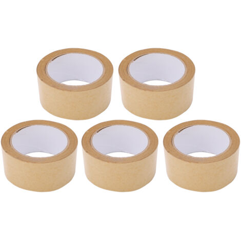 Ruban d'emballage kraft 5 pièces, haute résistance, adhésif puissant, biodégradable et écologique pour expédition (1/5)