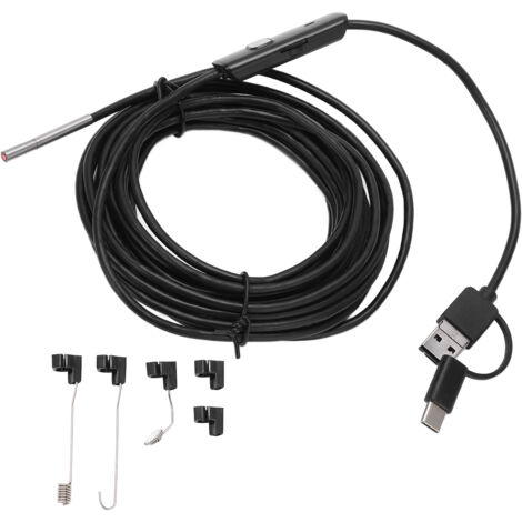 Endoscope 3.9mm Haute Définition pour Inspection Automobile, Caméra Flexible avec LED pour Téléphone, Câble Rigide 2m (1/5)