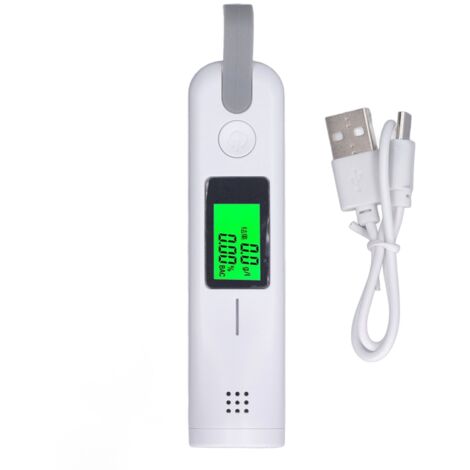 Testeur d'Alcoolémie Haute Précision, Réponse Rapide, Sans Fil et Portable, Analyseur d'Ébriété Blanc DC 5C (1/5)
