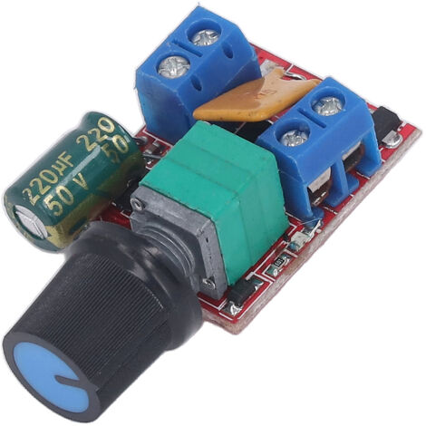 Contrôleur de Vitesse Moteur PWM avec Fusible Auto-Récupérable et Variateur LED 1-100% (1/5)