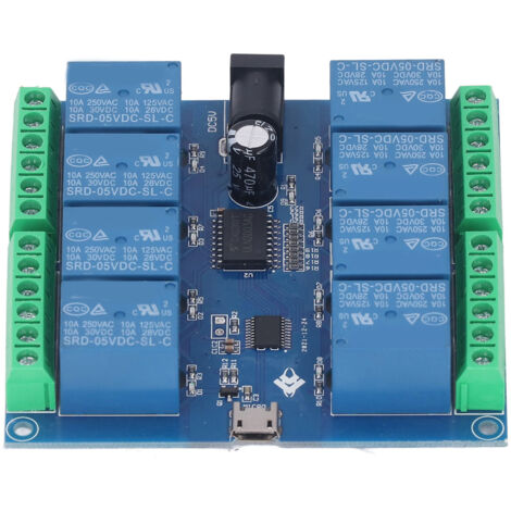 Module de Relais 8 Canaux 5V USB, Contrôle Intelligent Stable pour Automatisation et Robotique (1/5)