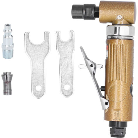 Meuleuse d'angle pneumatique 1/4" 20000 tr/min, kit d'outils avec polisseur et prise US (1/5)