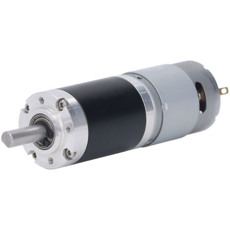 Moteur à courant continu brossé en métal, rotor en fil de cuivre pur, dissipation thermique rapide, moteur de réduction compact pour machines, 111 tr/min.