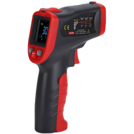 WT323 Thermomètre Infrarouge LCD Couleur avec Sonde K, Pistolet de Température sans Contact pour Usage Industriel (1/5)