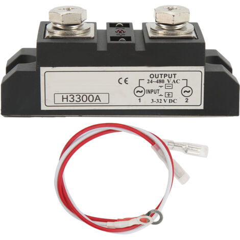 Relais statique DC-AC SSR industriel avec voyant LED, entrée 3‑32V, sortie 24‑480V (1/5)