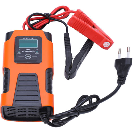 Chargeur Intelligent Automatique 3 Étapes avec Affichage LCD et Protection Intégrée AC100‑240V Prise EU (1/5)