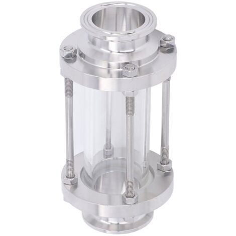 Visière droite sanitaire avec raccord à bride pour observation du flux, tube en acier inoxydable SUS304, diamètre extérieur 25mm (1/5)