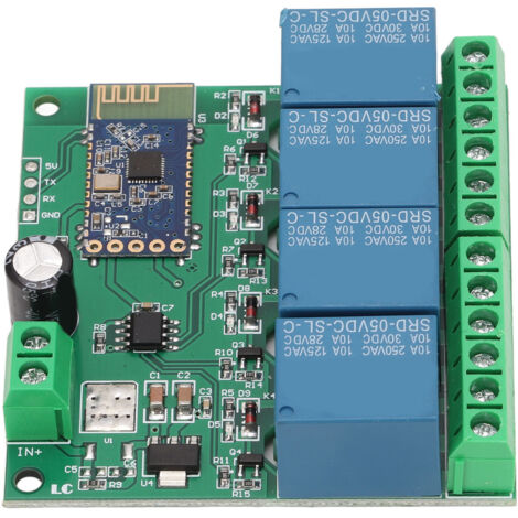 Module Bluetooth 4 Canaux pour Maison Intelligente, Télécommande à Distance avec Haute Anti-Interférence, Alimentation DC5V (1/5)